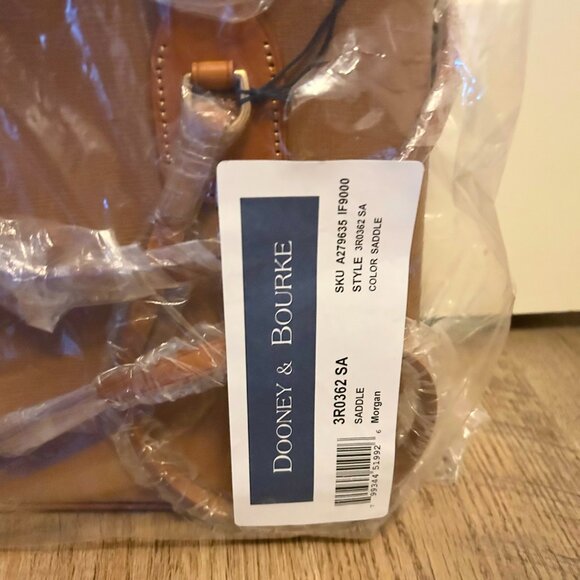Dooney & Bourke Tan Leather Saddle Bag NWT - Picture 2 of 3